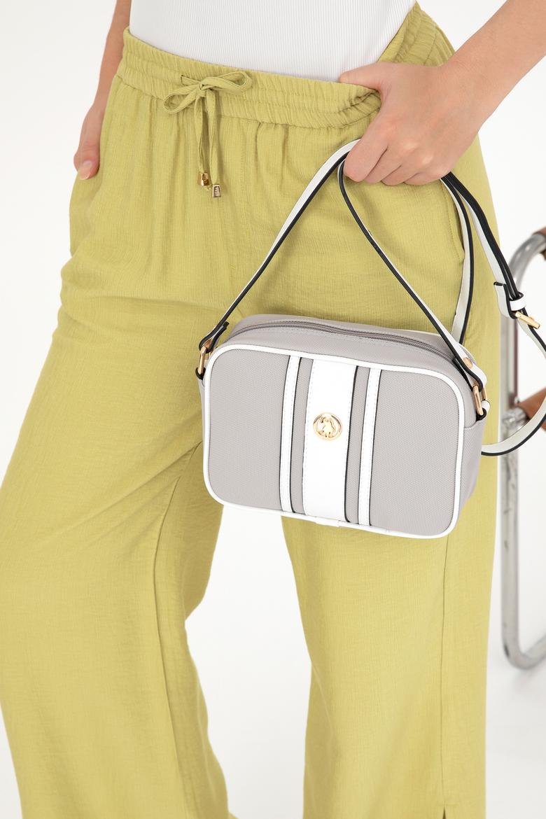 Kadın Açık Gri Çapraz Çanta - 50293672008