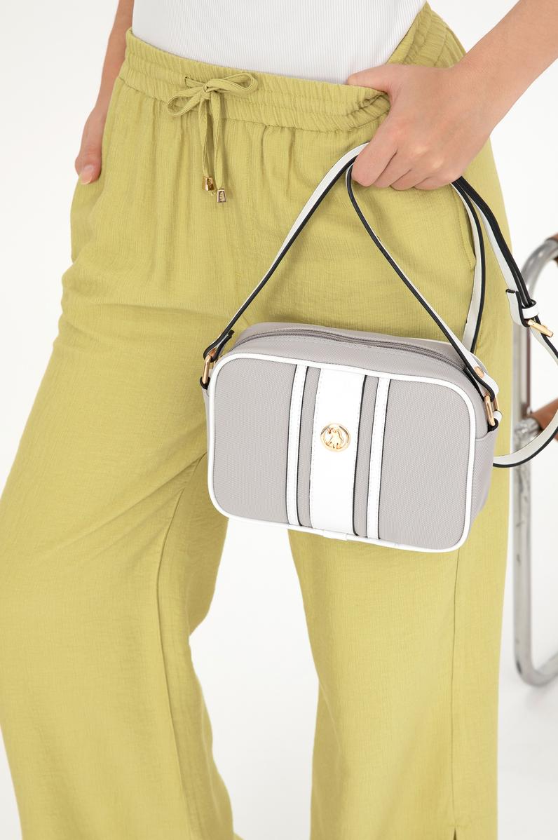 Kadın Açık Gri Çapraz Çanta