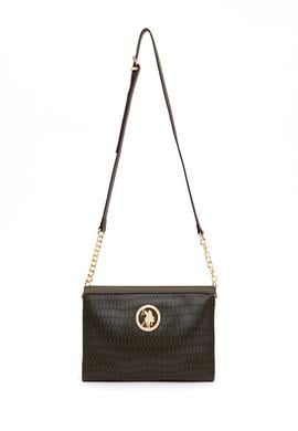 Kadın Açık Haki Kroko Çapraz Çanta - 50293669001