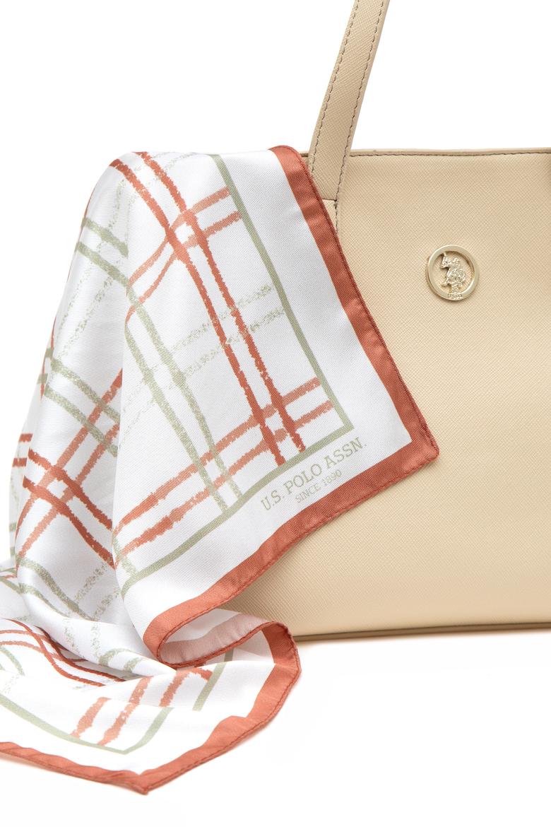 Kadın Kutulu Fularlı Hediyelik Krem Kol Çantası - 50295939002