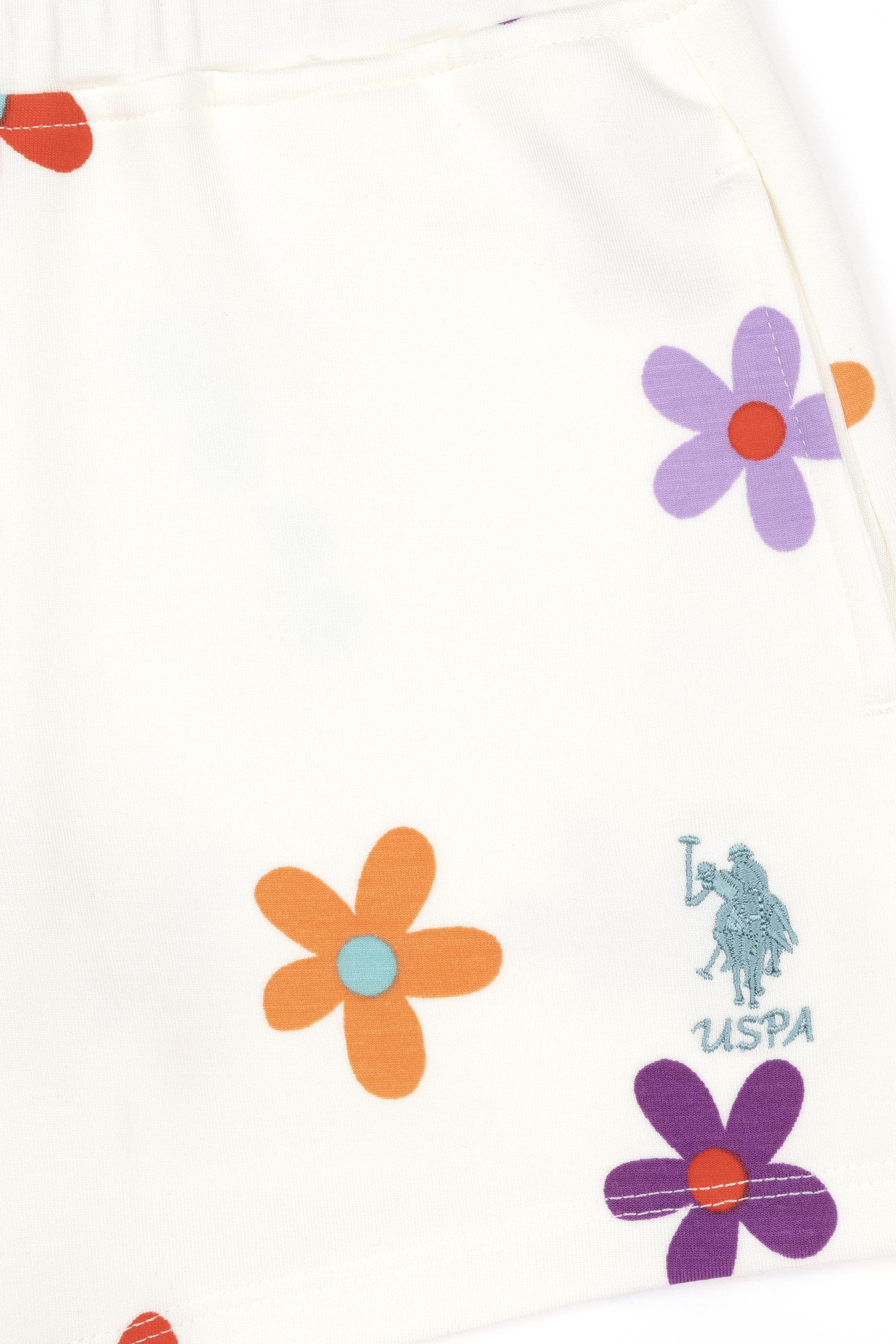 Kız Çocuk Beyaz Örme Şort