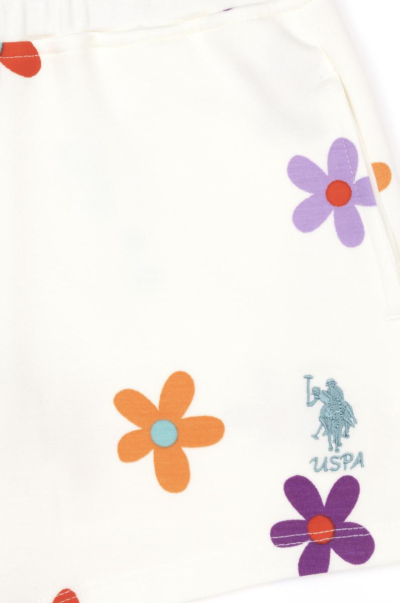 Kız Çocuk Beyaz Örme Şort