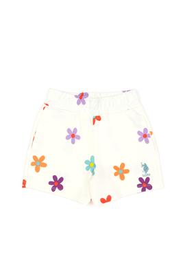 Kız Çocuk Beyaz Örme Şort - 50283244020