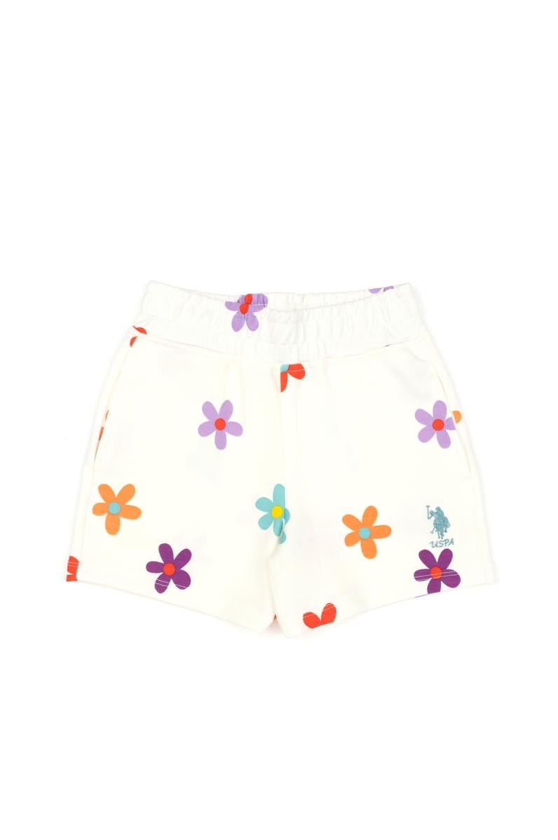 Kız Çocuk Beyaz Örme Şort