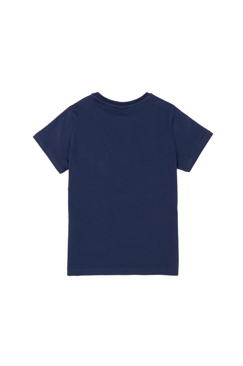 Erkek Çocuk Lacivert Bisiklet Yaka Tişört