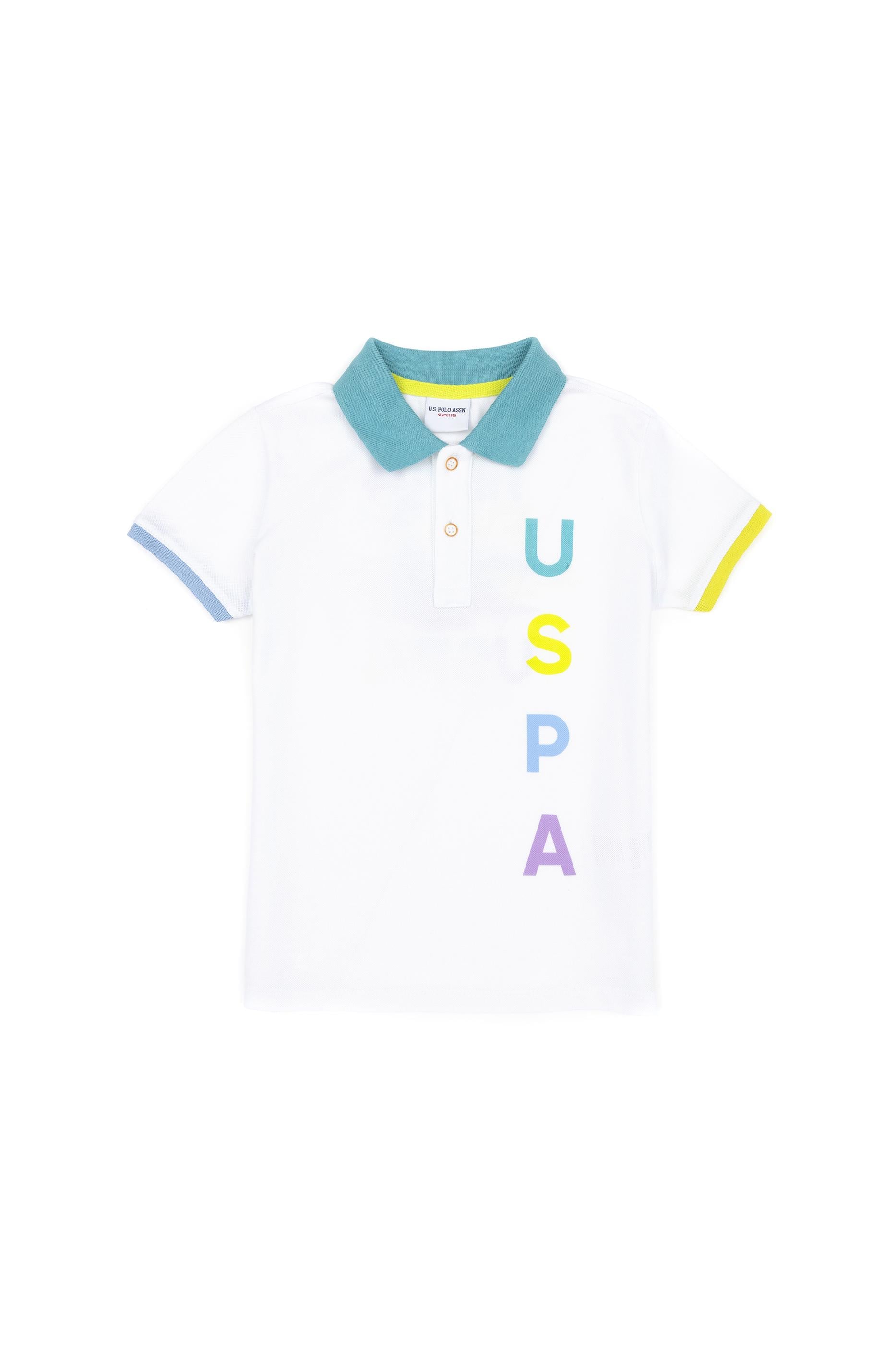 Erkek Çocuk Beyaz Polo Yaka Tişört