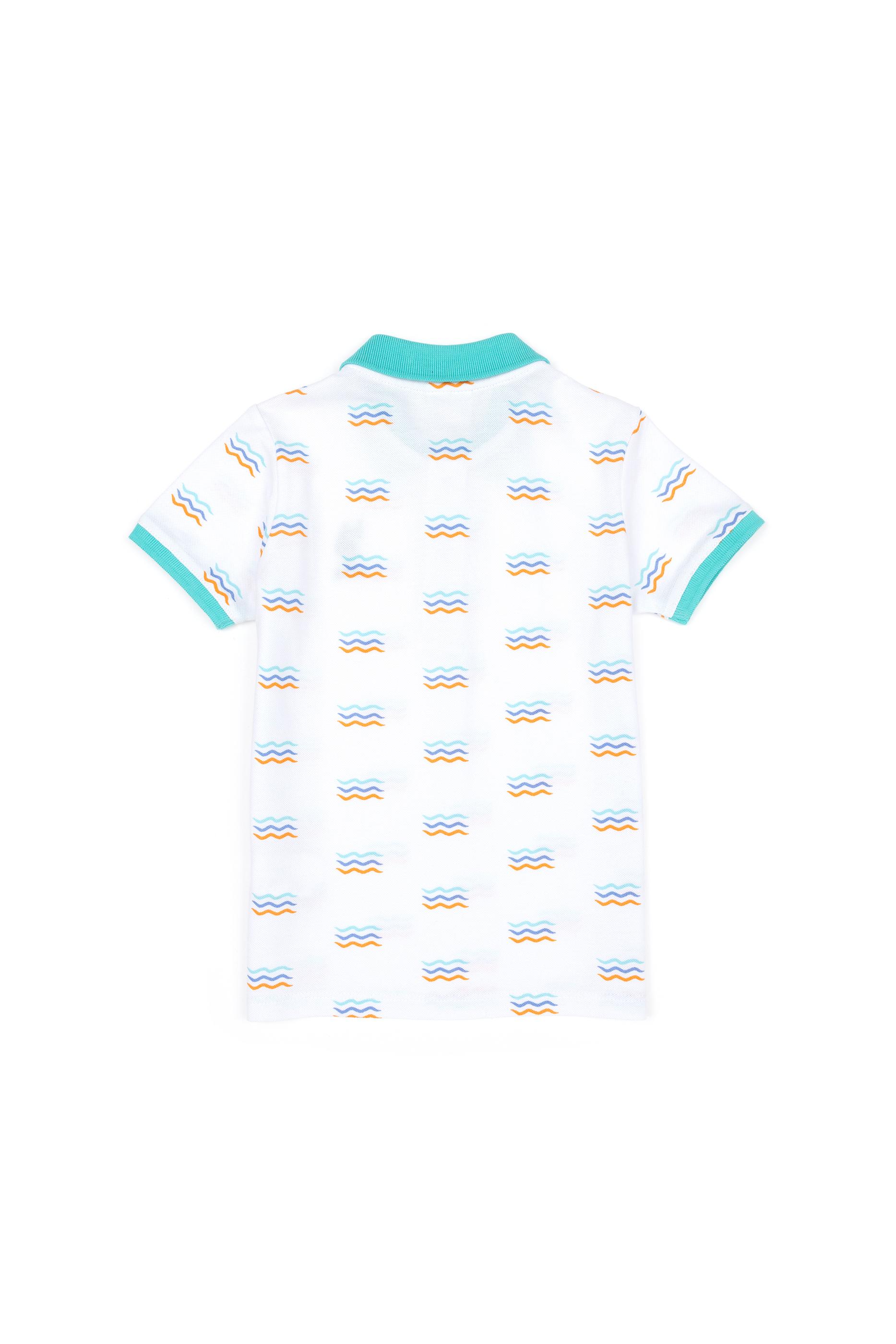 Erkek Çocuk Beyaz Polo Yaka Tişört