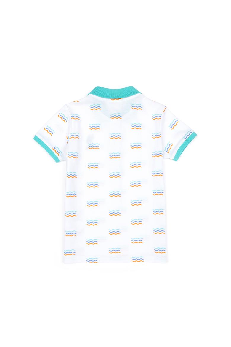 Erkek Çocuk Beyaz Polo Yaka Tişört - 50284893001