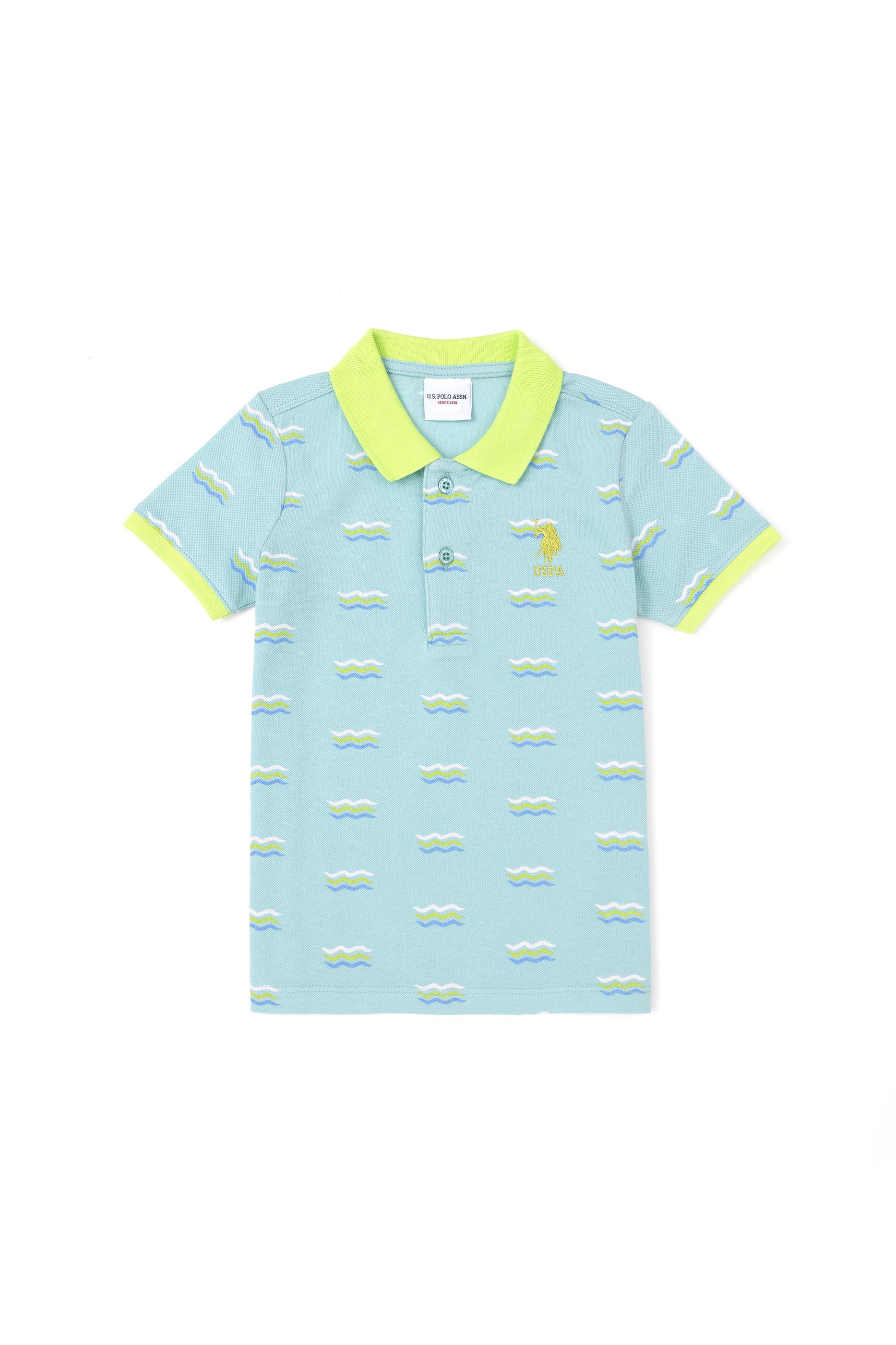 Erkek Çocuk Su Yeşili Polo Yaka Tişört