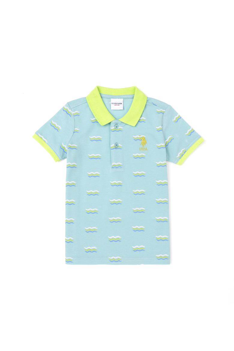 Erkek Çocuk Su Yeşili Polo Yaka Tişört - 50284893023