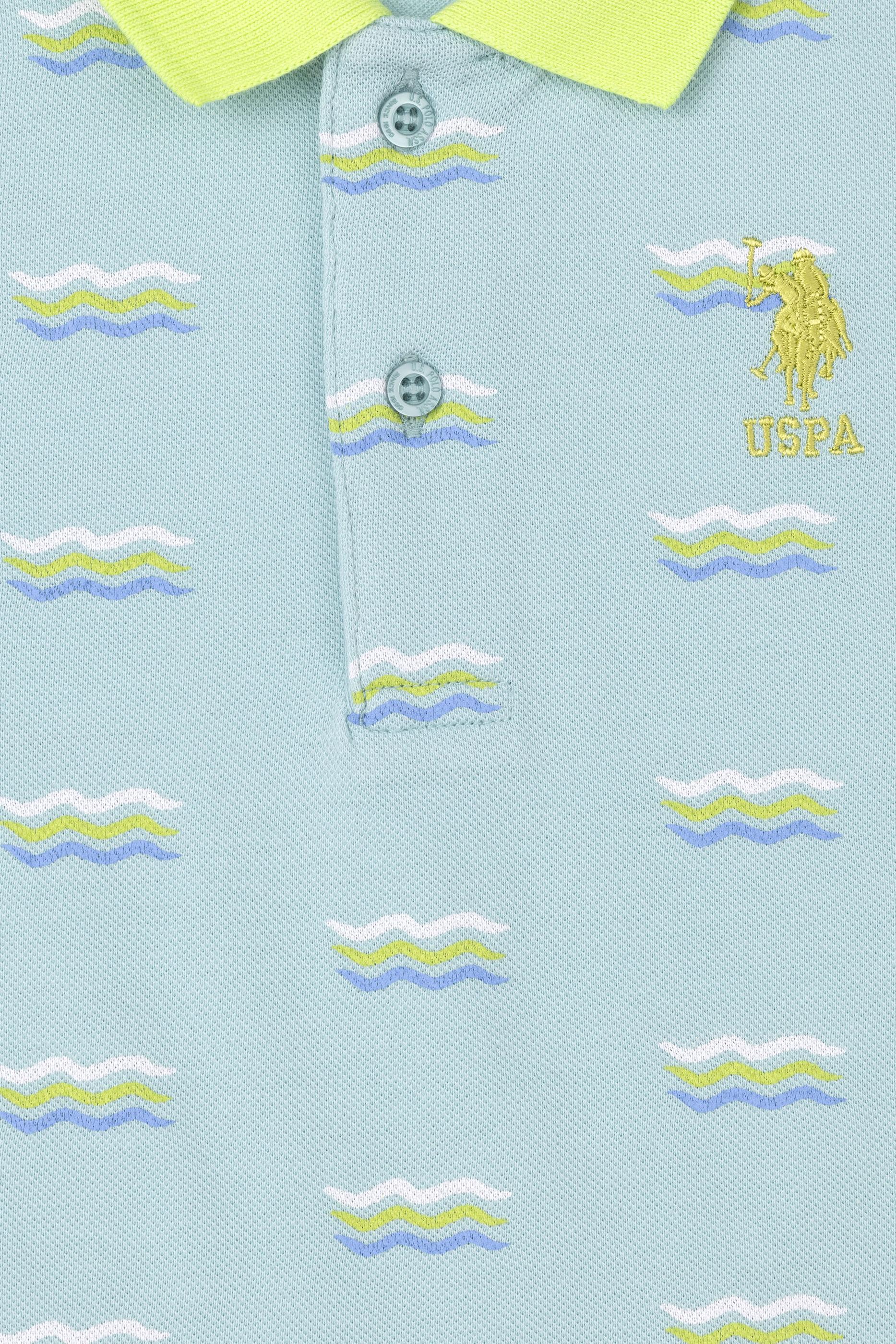 Erkek Çocuk Su Yeşili Polo Yaka Tişört