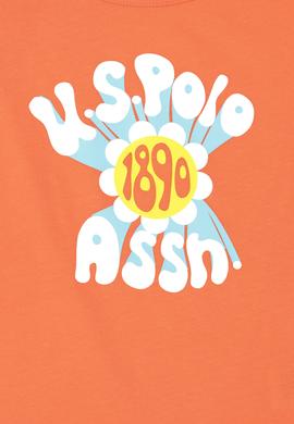 Kız Çocuk Nar Çiçeği Bisiklet Yaka Kolsuz Tişört - 50288410032