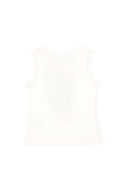 Kız Çocuk Ekru Bisiklet Yaka Tişört - 50288410045