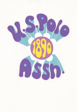 Kız Çocuk Ekru Bisiklet Yaka Tişört - 50288410045