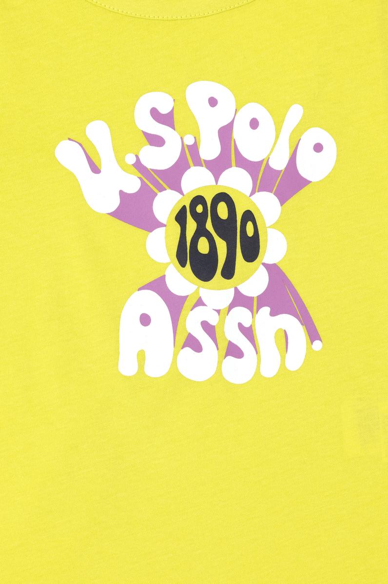 Kız Çocuk Fıstık Yeşili Bisiklet Yaka Tişört