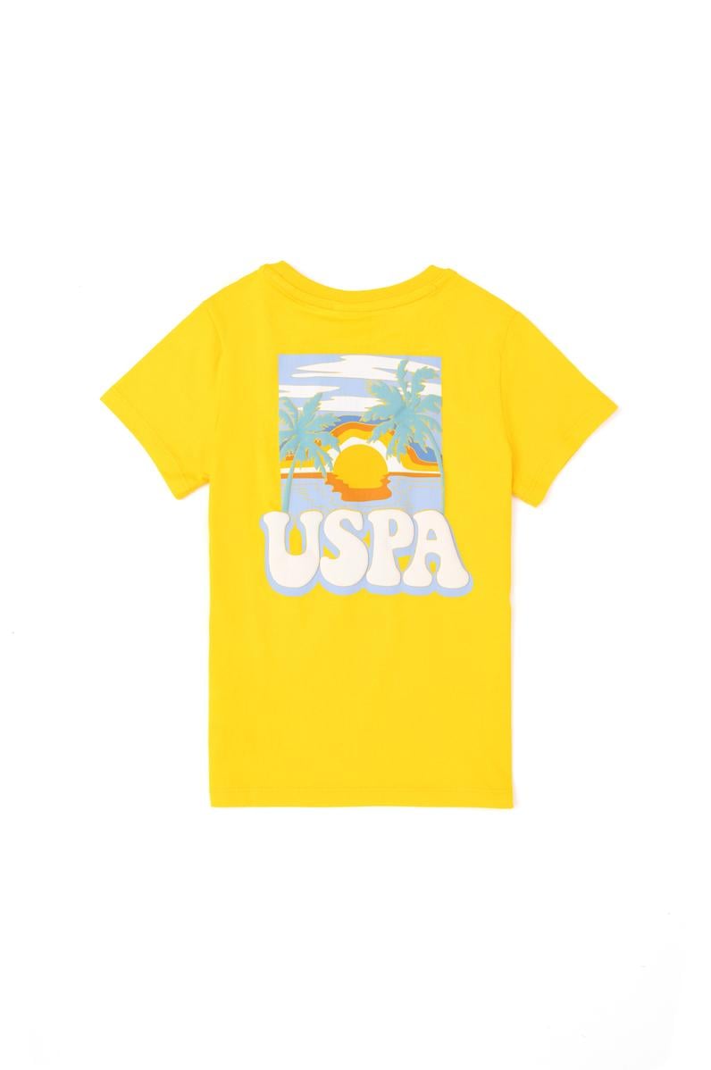 Erkek Çocuk Safran Bisiklet Yaka Tişört