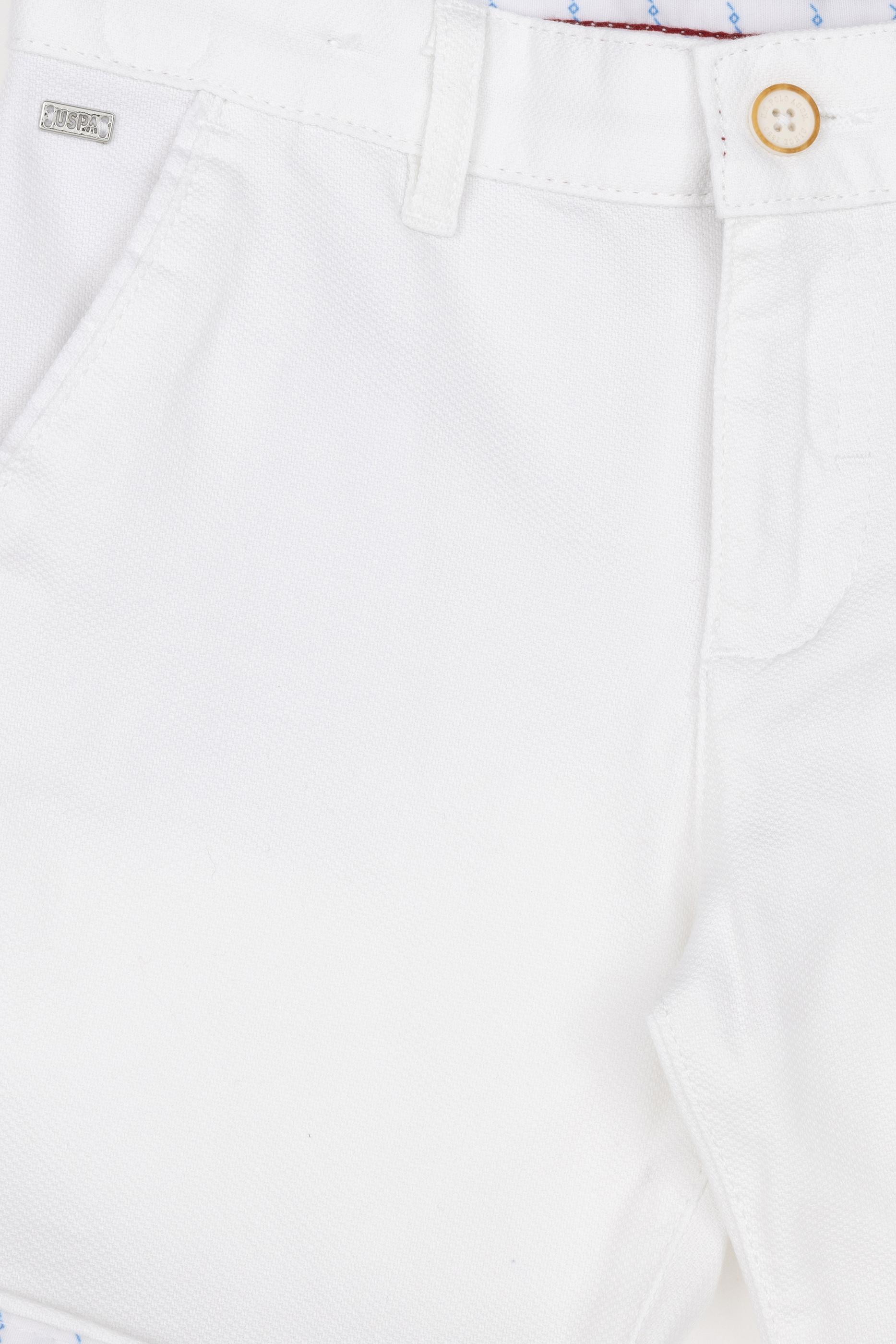 Erkek Çocuk Beyaz Dokuma Şort