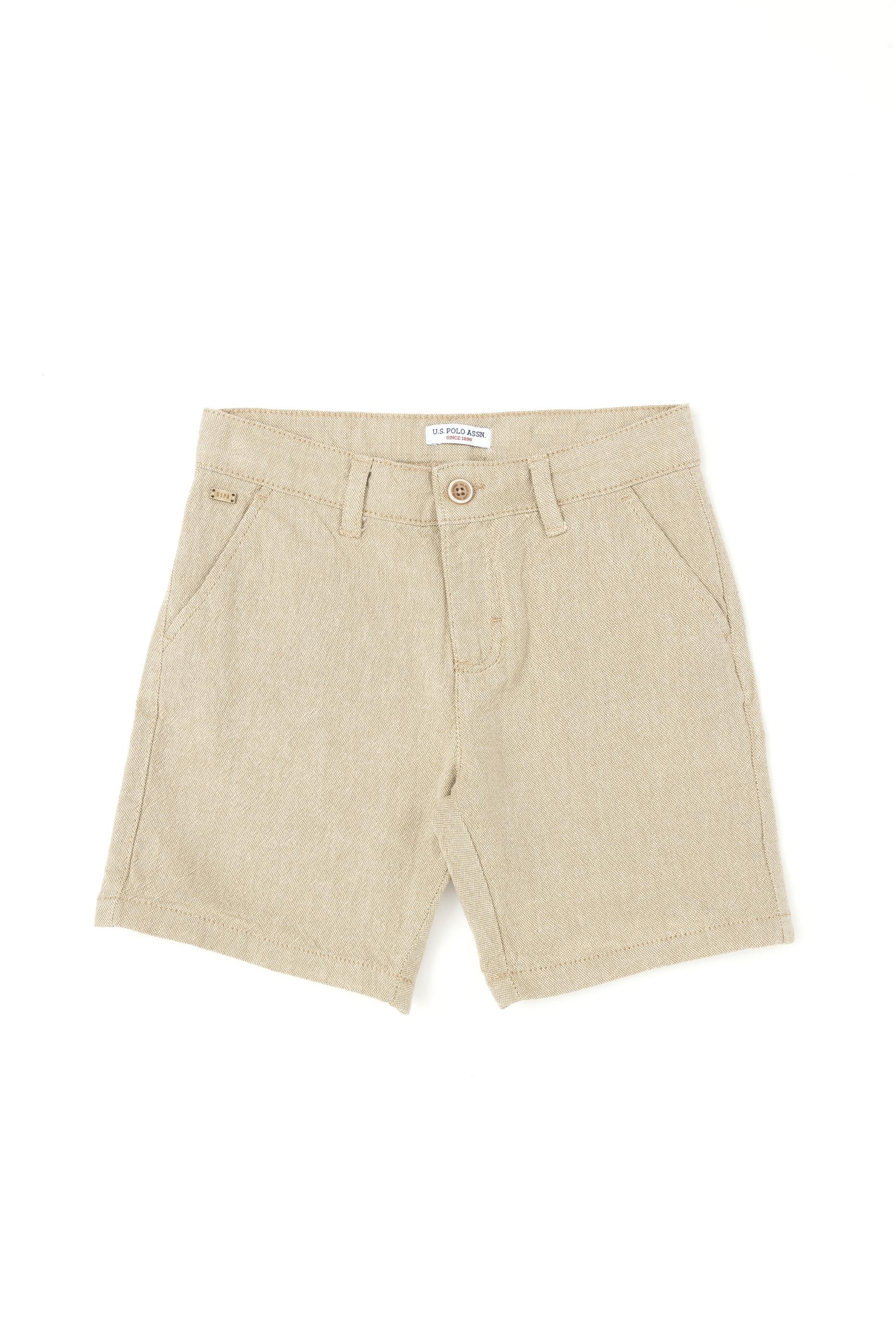 Erkek Çocuk Haki Dokuma Şort