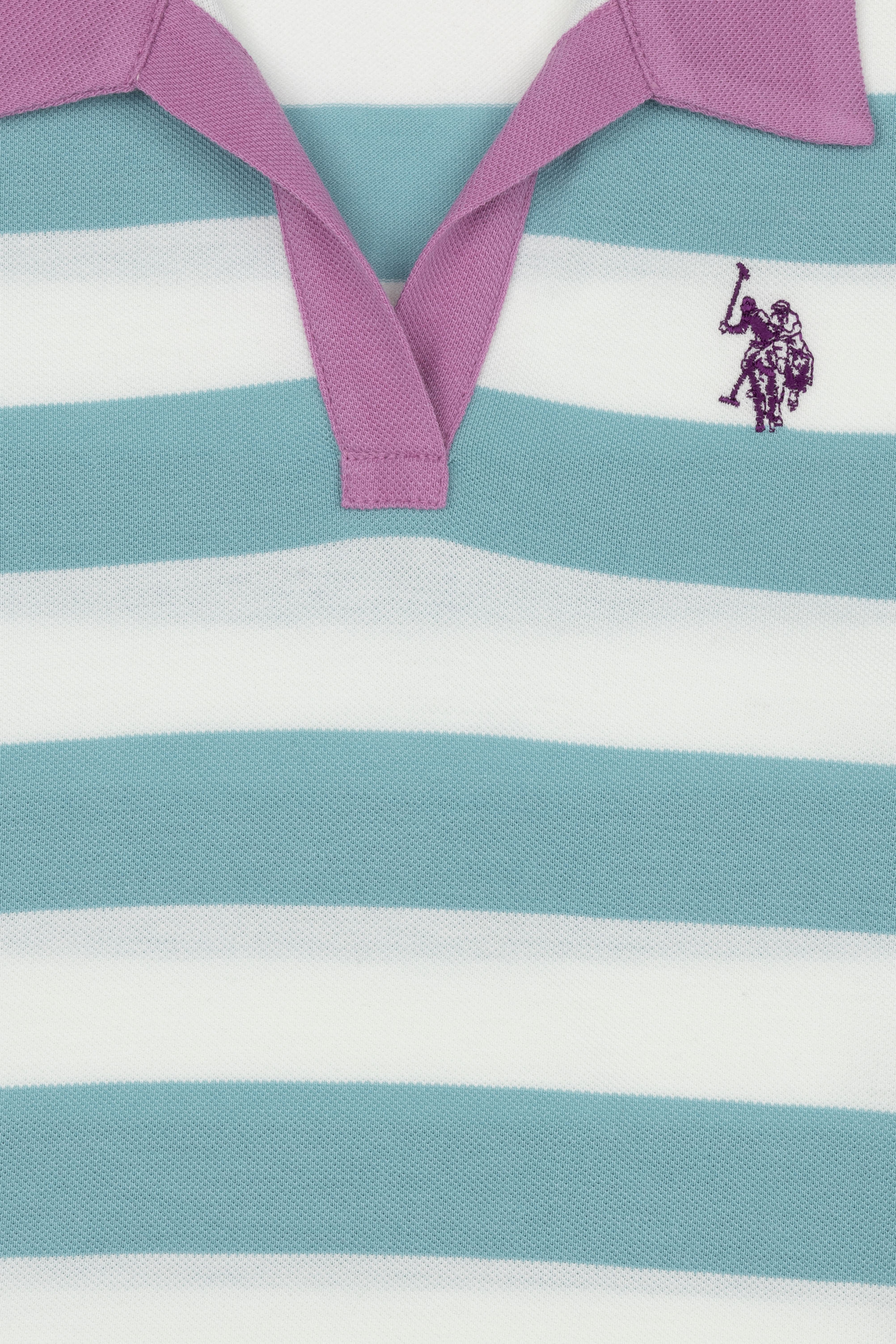 Kız Çocuk Mint Polo Yaka Tişört - Image 3