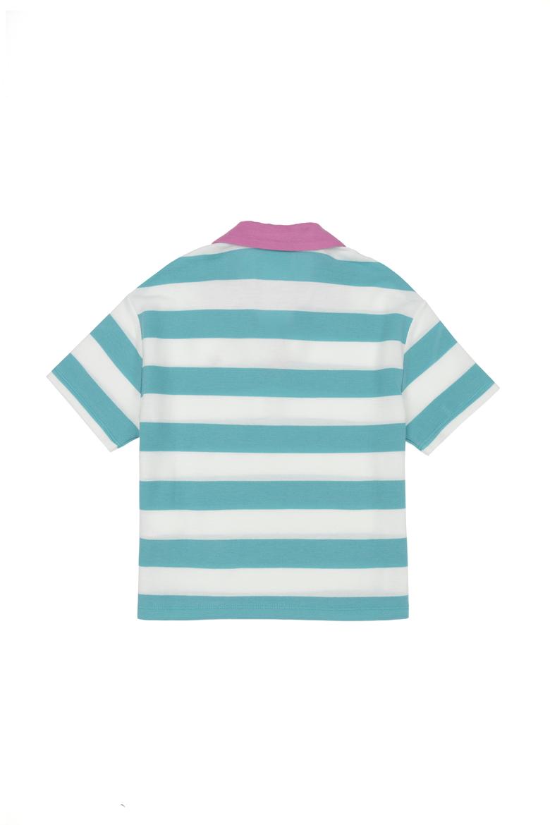 Kız Çocuk Mint Polo Yaka Tişört - 50288434012