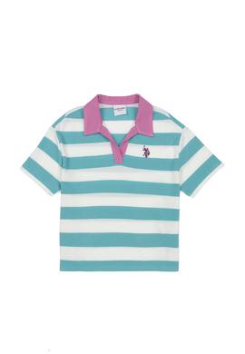 Kız Çocuk Mint Polo Yaka Tişört - 50288434012