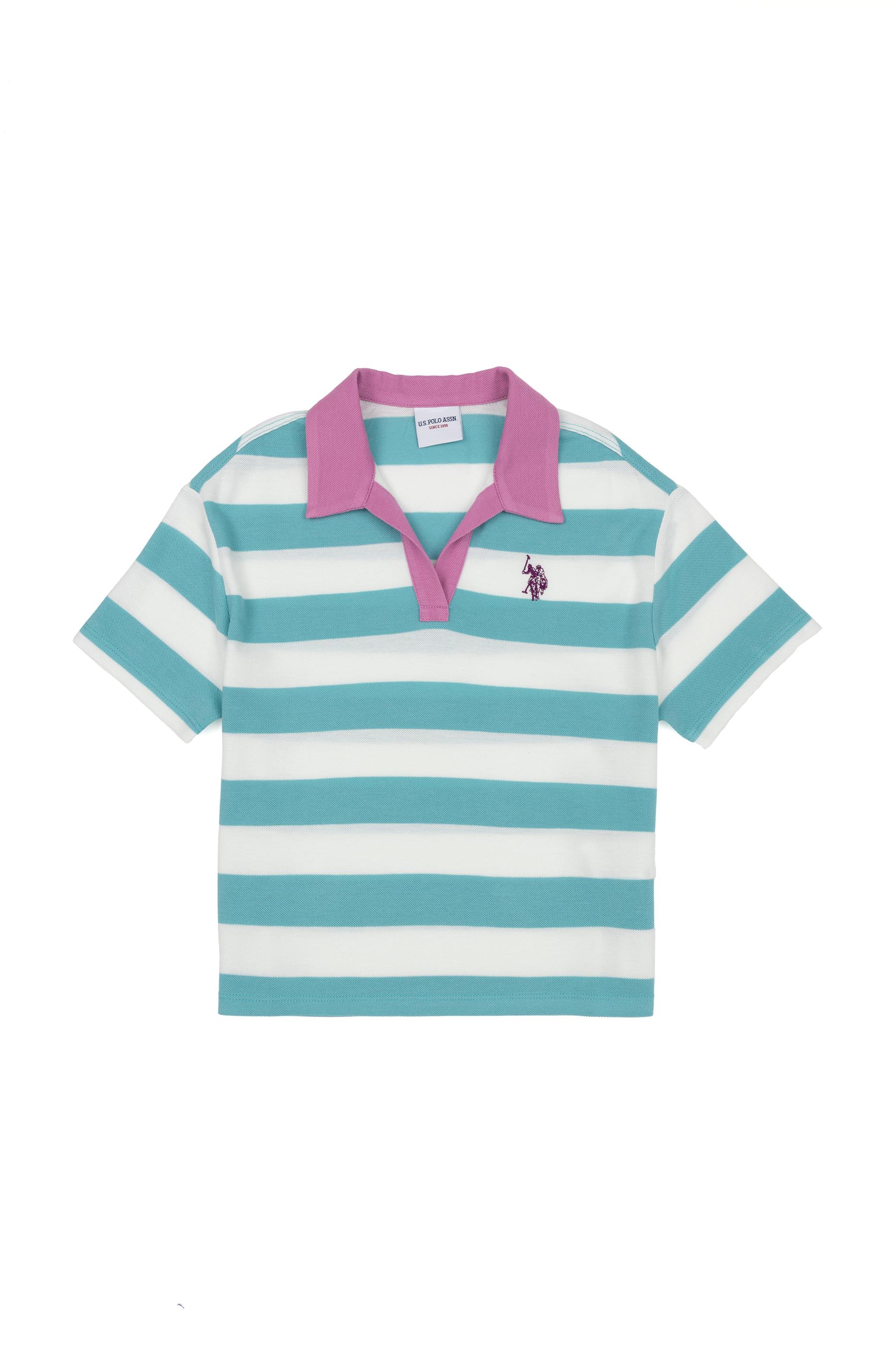 Kız Çocuk Mint Polo Yaka Tişört