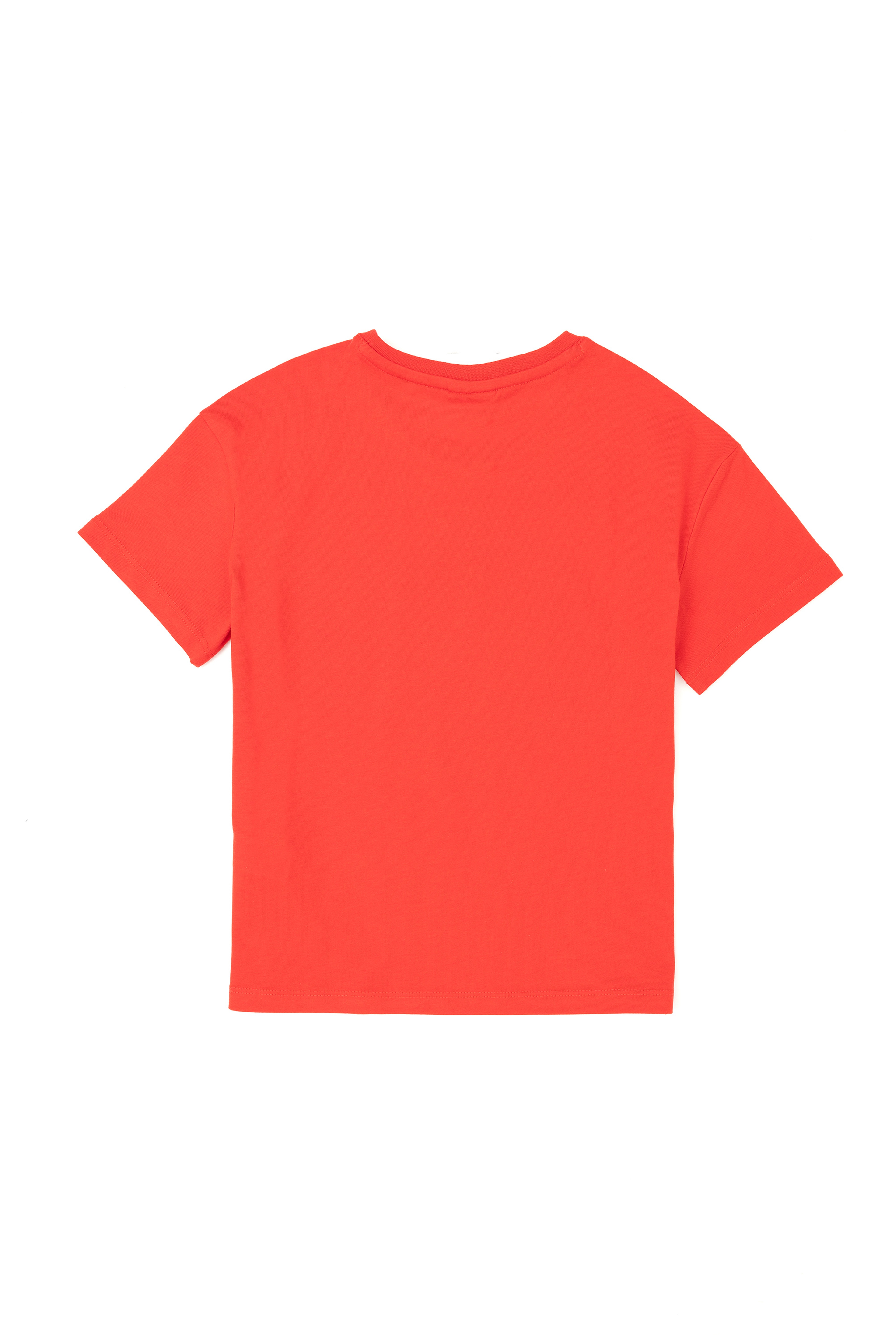 Erkek Çocuk Kırmızı Oversize Bisiklet Yaka Tişört - Image 4