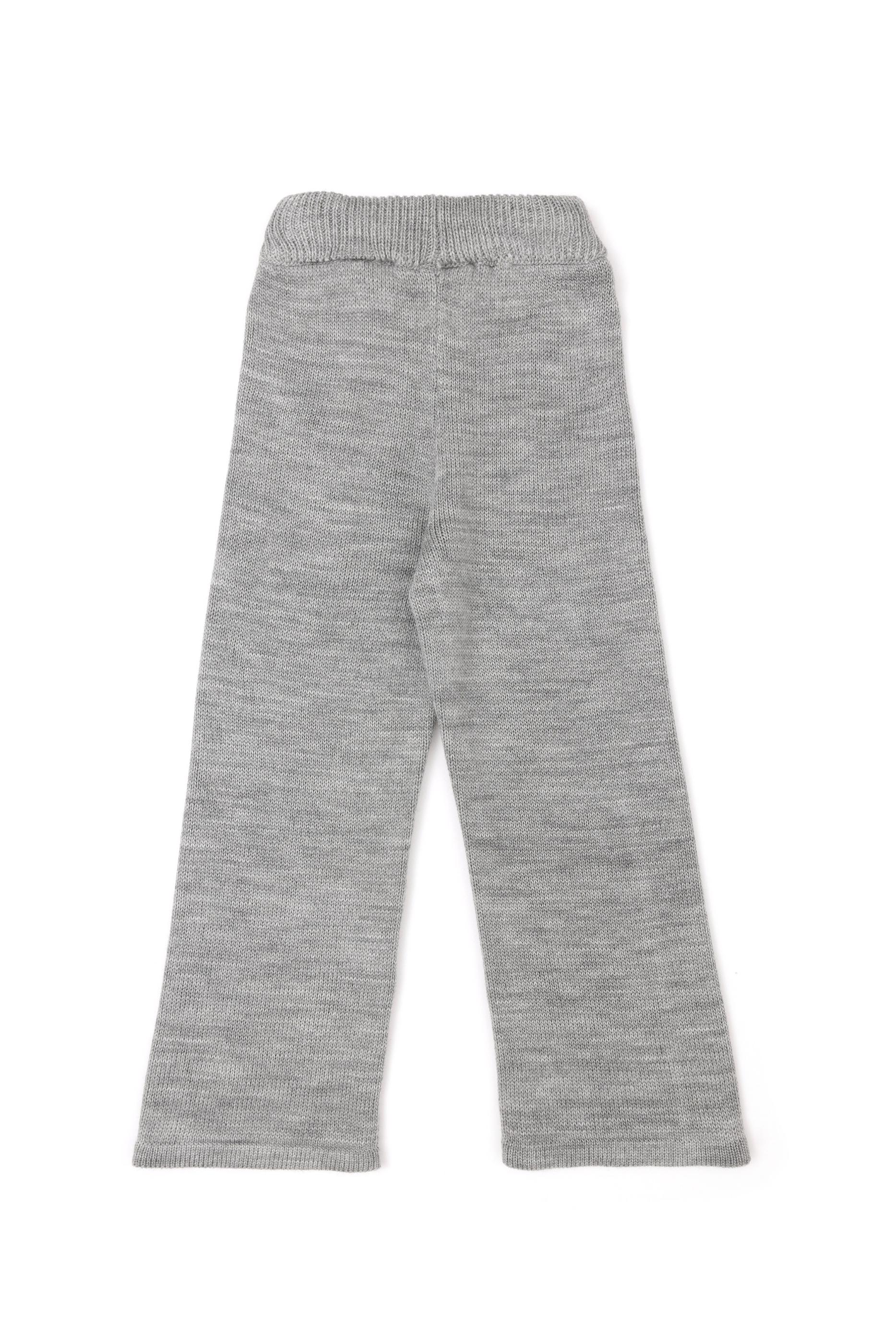 Kız Çocuk Gri Melanj Triko Pantolon
