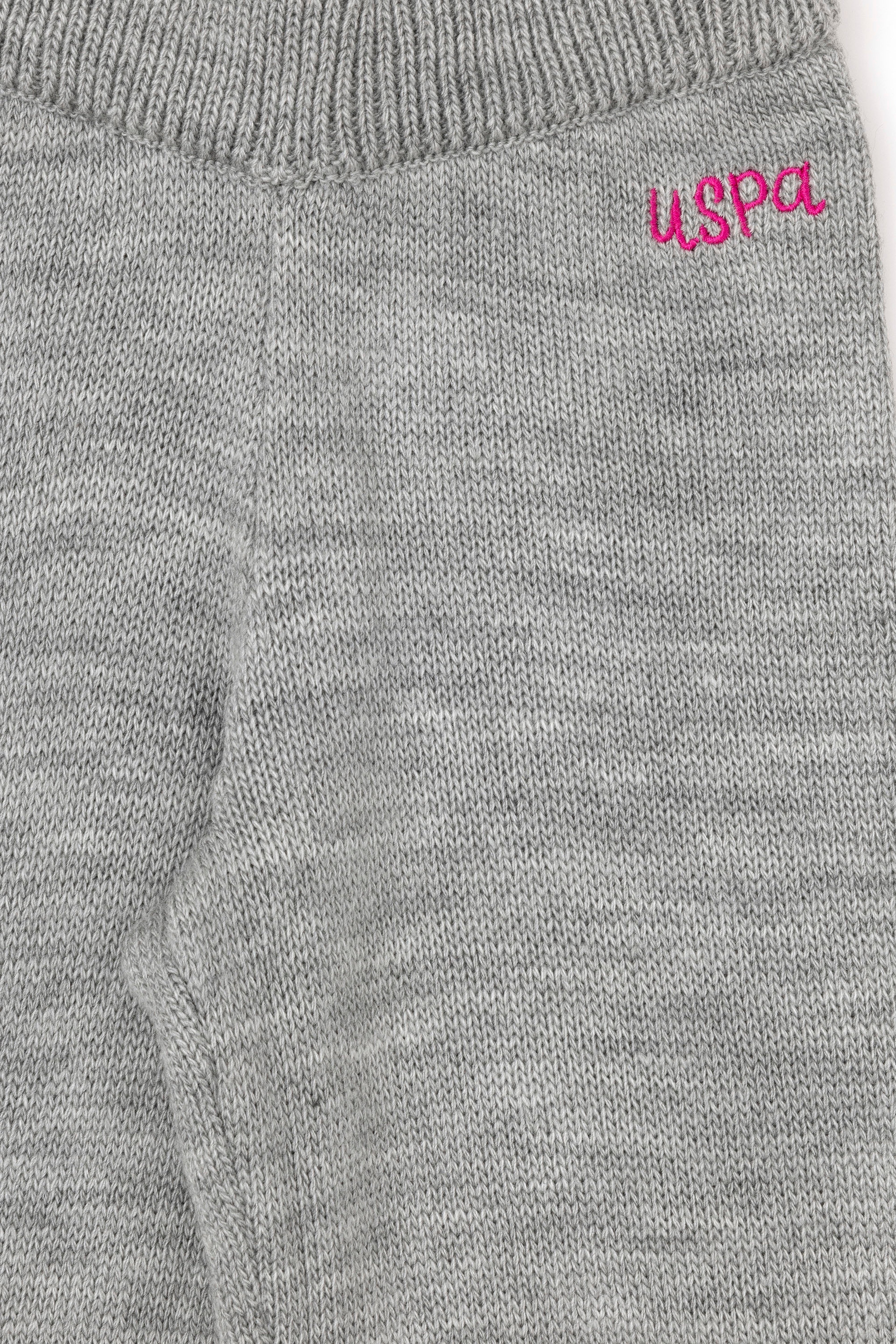 Kız Çocuk Gri Melanj Triko Pantolon - Image 6