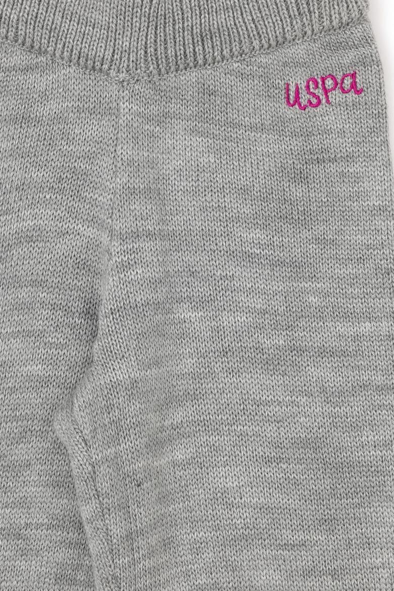 Kız Çocuk Gri Melanj Triko Pantolon - 50277091005