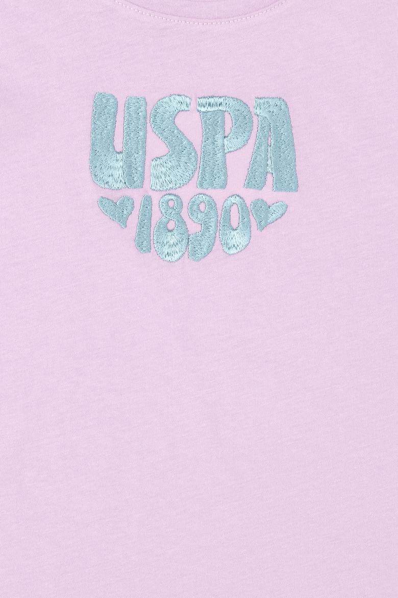 Kız Çocuk Pembe Bisiklet Yaka Tişört - 50288438018