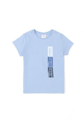 Erkek Çocuk Açık Mavi Bisiklet Yaka Tişört - 50288058001