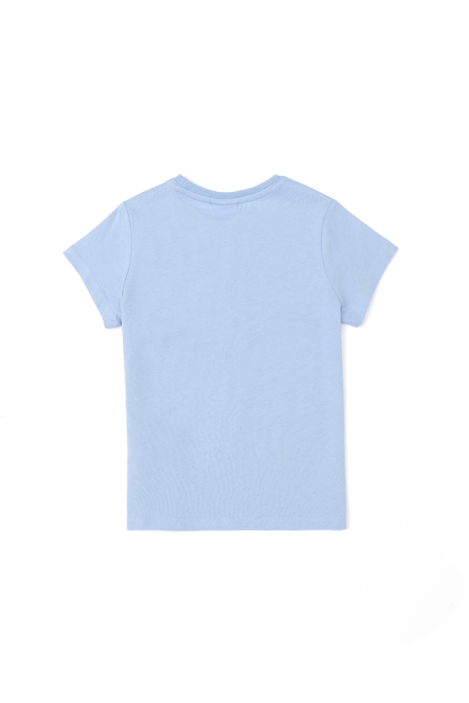 Erkek Çocuk Açık Mavi Bisiklet Yaka Tişört