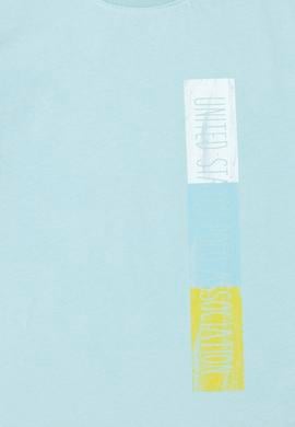 Erkek Çocuk Su Yeşili Bisiklet Yaka Tişört - 50288058023