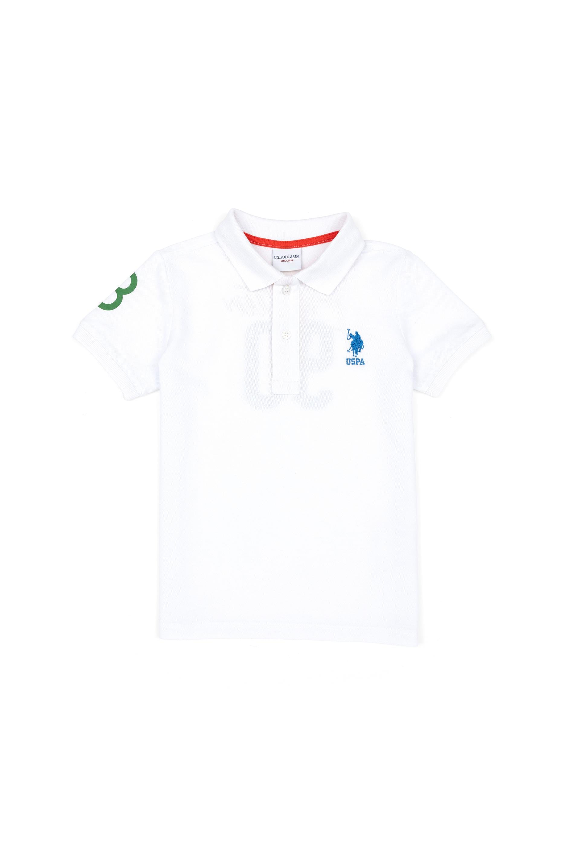 Erkek Çocuk Beyaz Polo Yaka Tişört