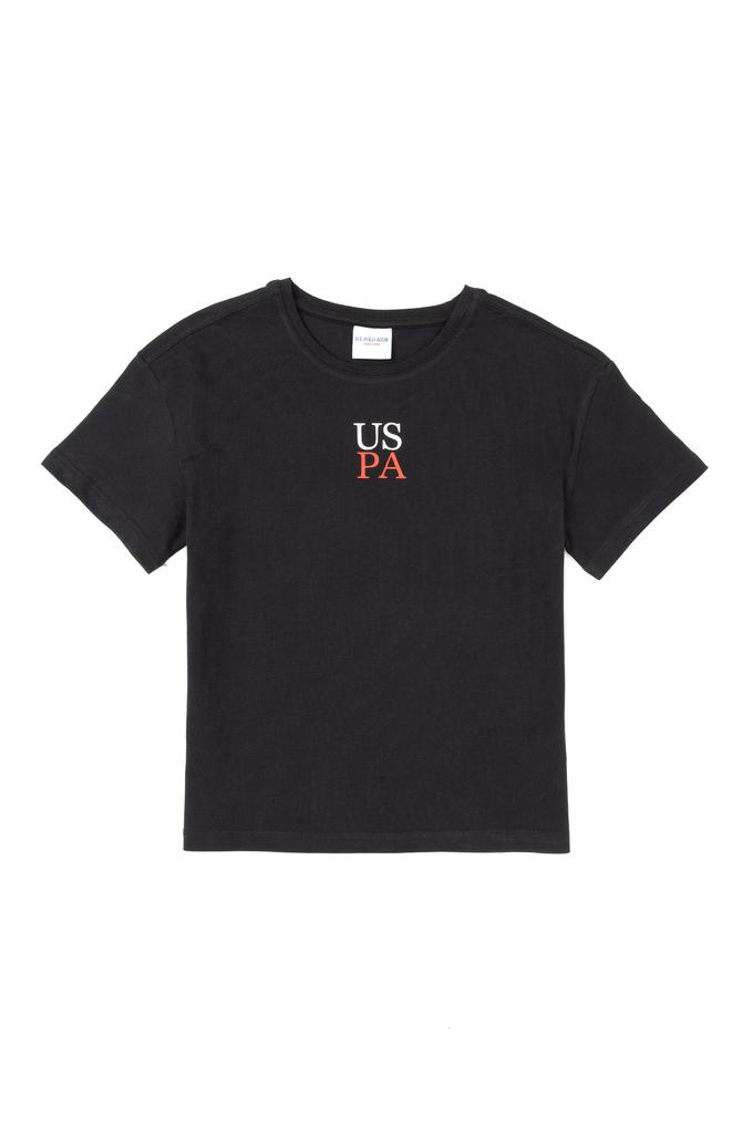 Erkek Çocuk Siyah Oversize Bisiklet Yaka Tişört