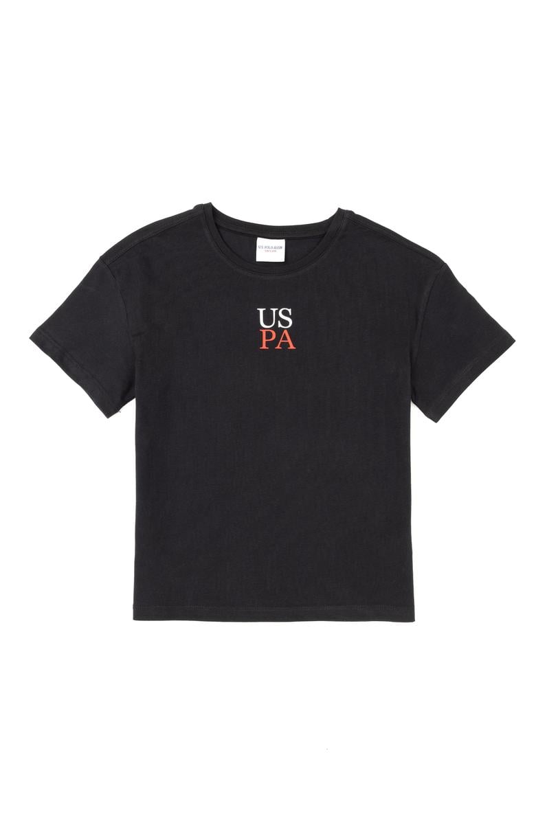 Erkek Çocuk Siyah Oversize Bisiklet Yaka Tişört