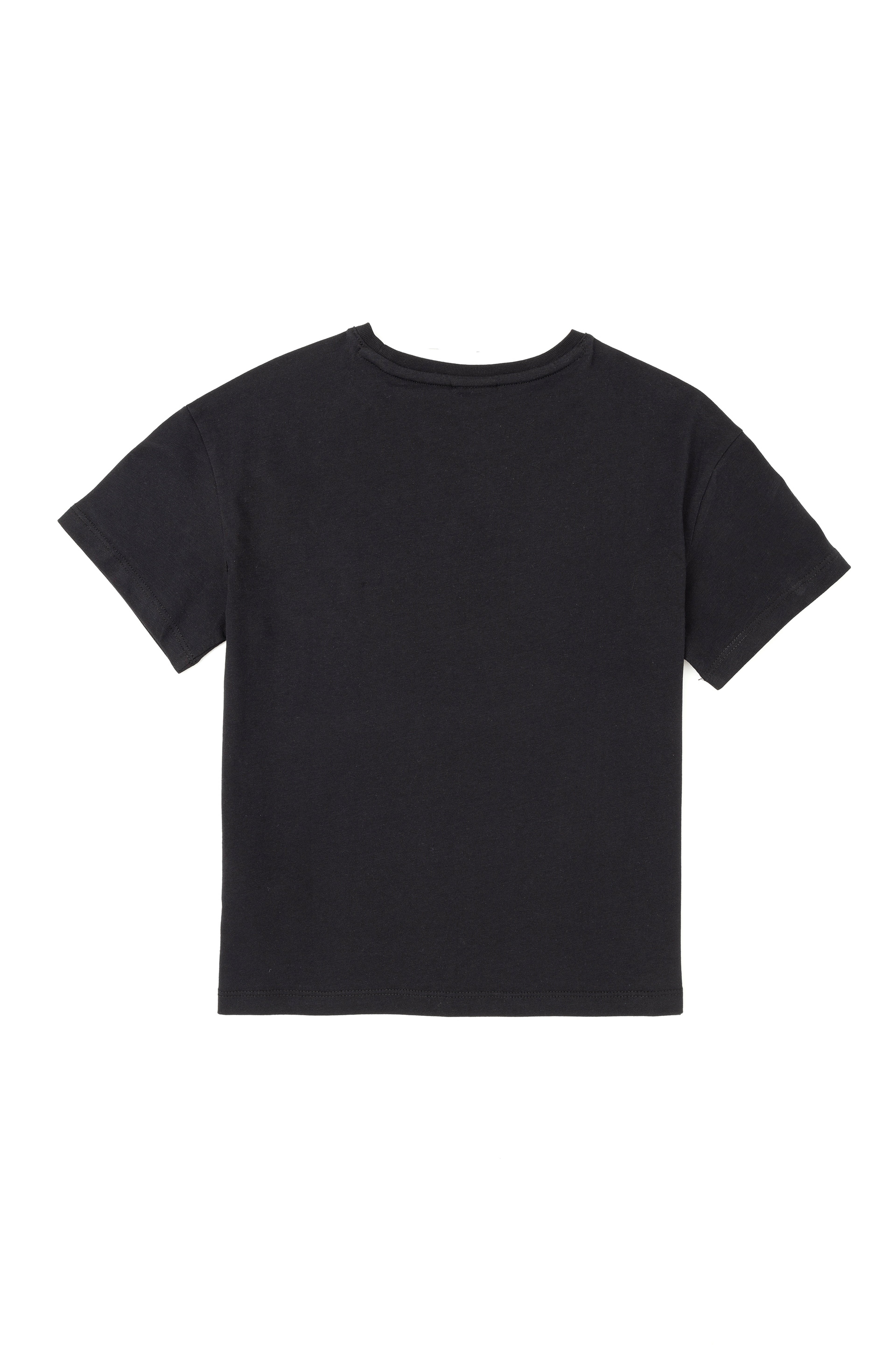Erkek Çocuk Siyah Oversize Bisiklet Yaka Tişört