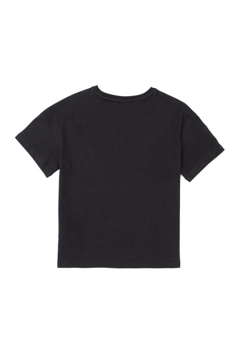 Erkek Çocuk Siyah Oversize Bisiklet Yaka Tişört