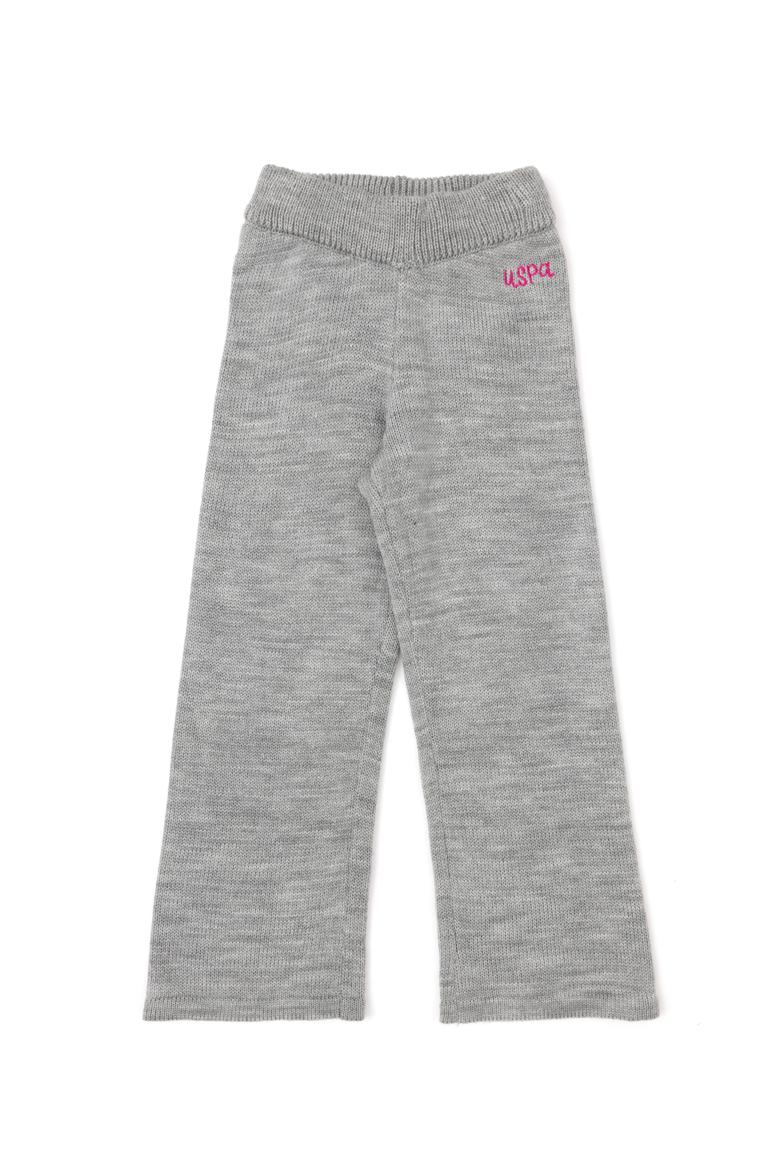Kız Çocuk Gri Melanj Triko Pantolon - 50277091005