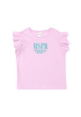 Kız Çocuk Pembe Bisiklet Yaka Tişört - 50288438018