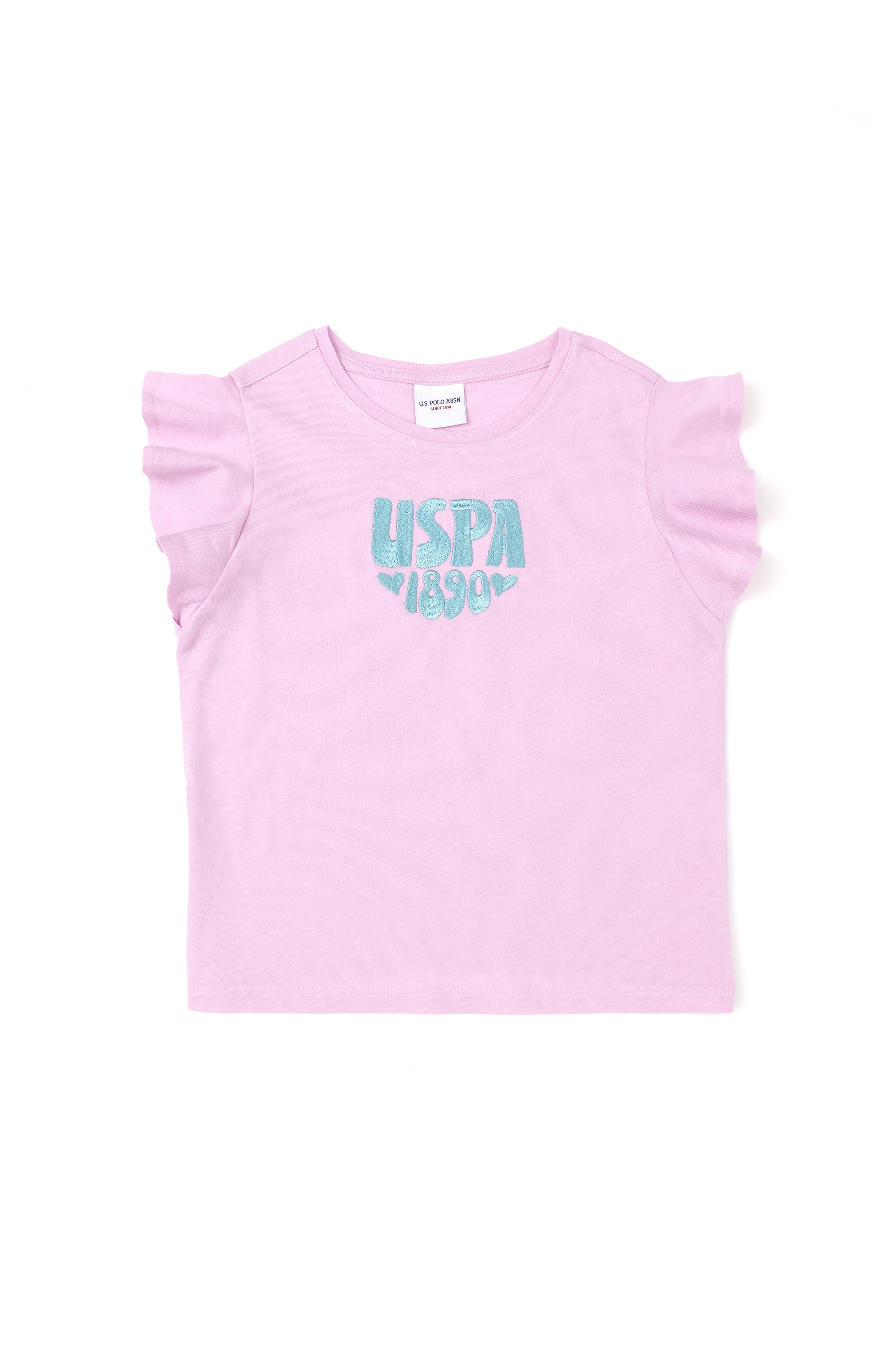 Kız Çocuk Pembe Bisiklet Yaka Tişört - Image 4