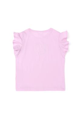 Kız Çocuk Pembe Bisiklet Yaka Tişört - 50288438018