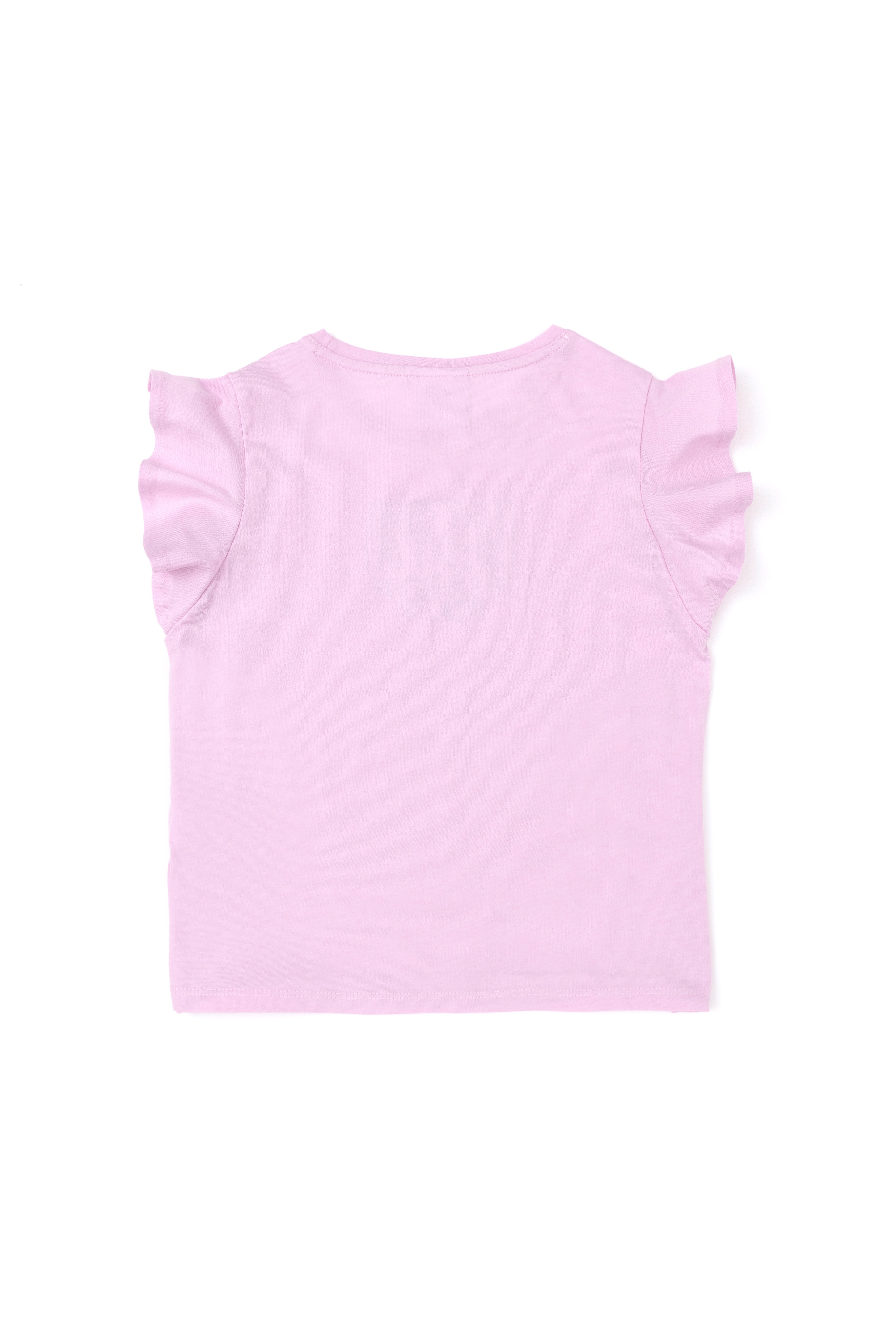 Kız Çocuk Pembe Bisiklet Yaka Tişört - Image 5