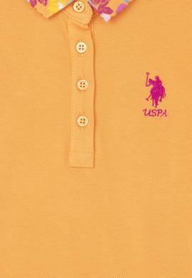 Kız Çocuk Turuncu Polo Yaka Basic Tişört - 50265667133