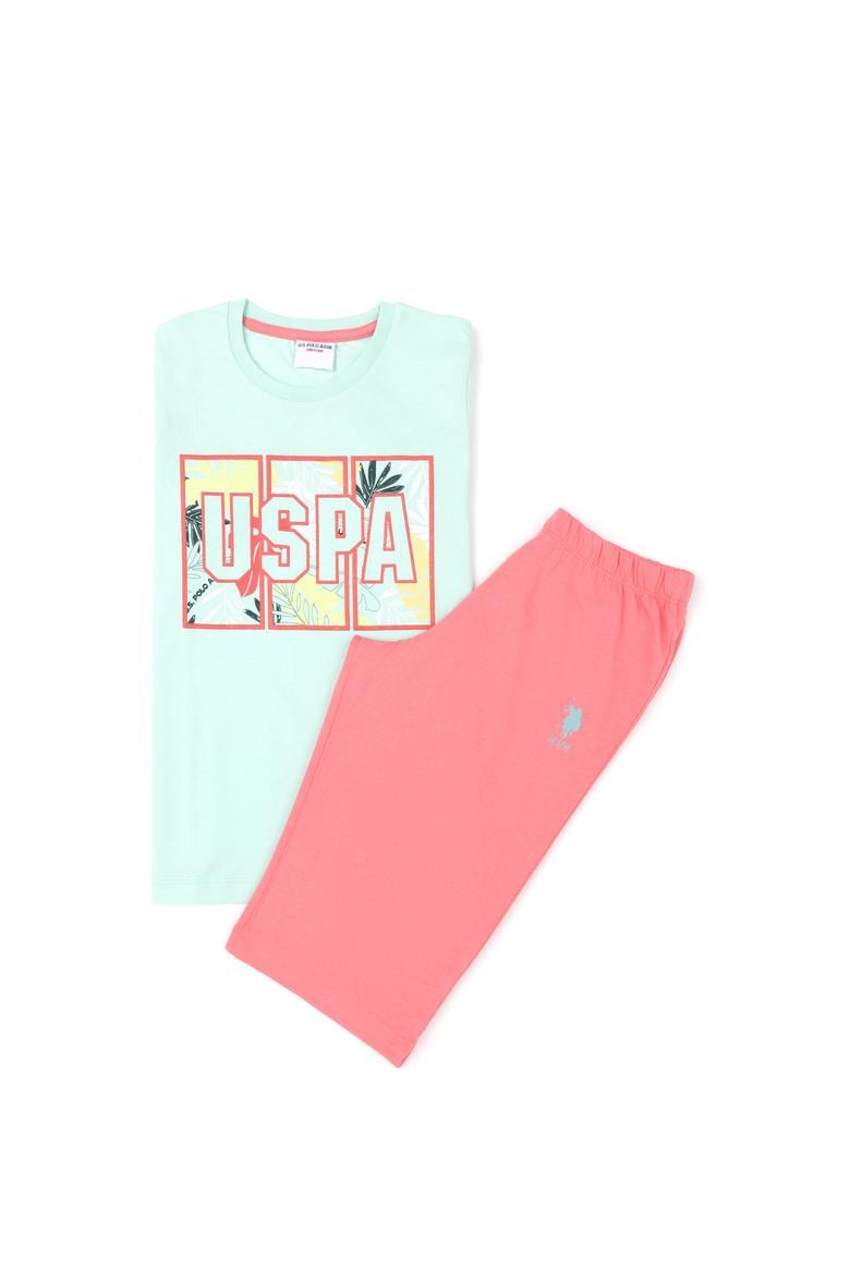 Kız Çocuk Su Yeşili Pijama Takımı