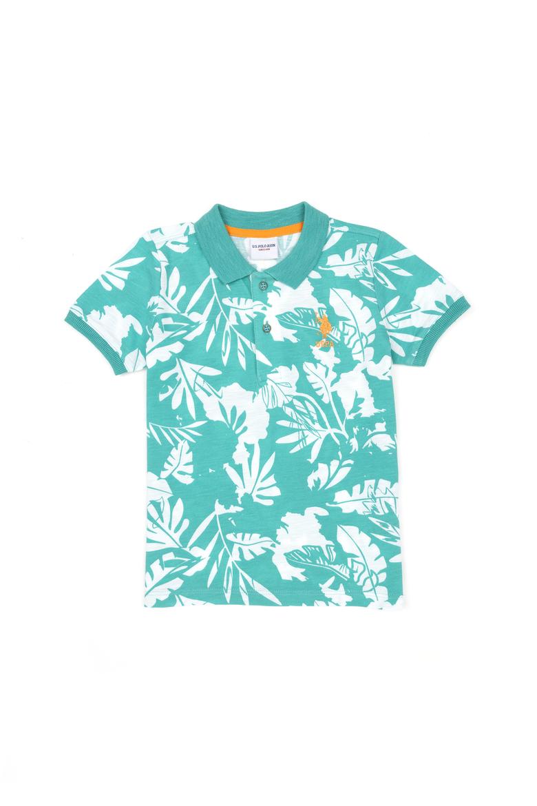 Erkek Çocuk Mint Polo Yaka Tişört