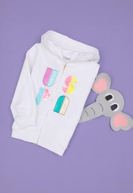 Kız Çocuk Beyaz Sweatshirt - 50263532027