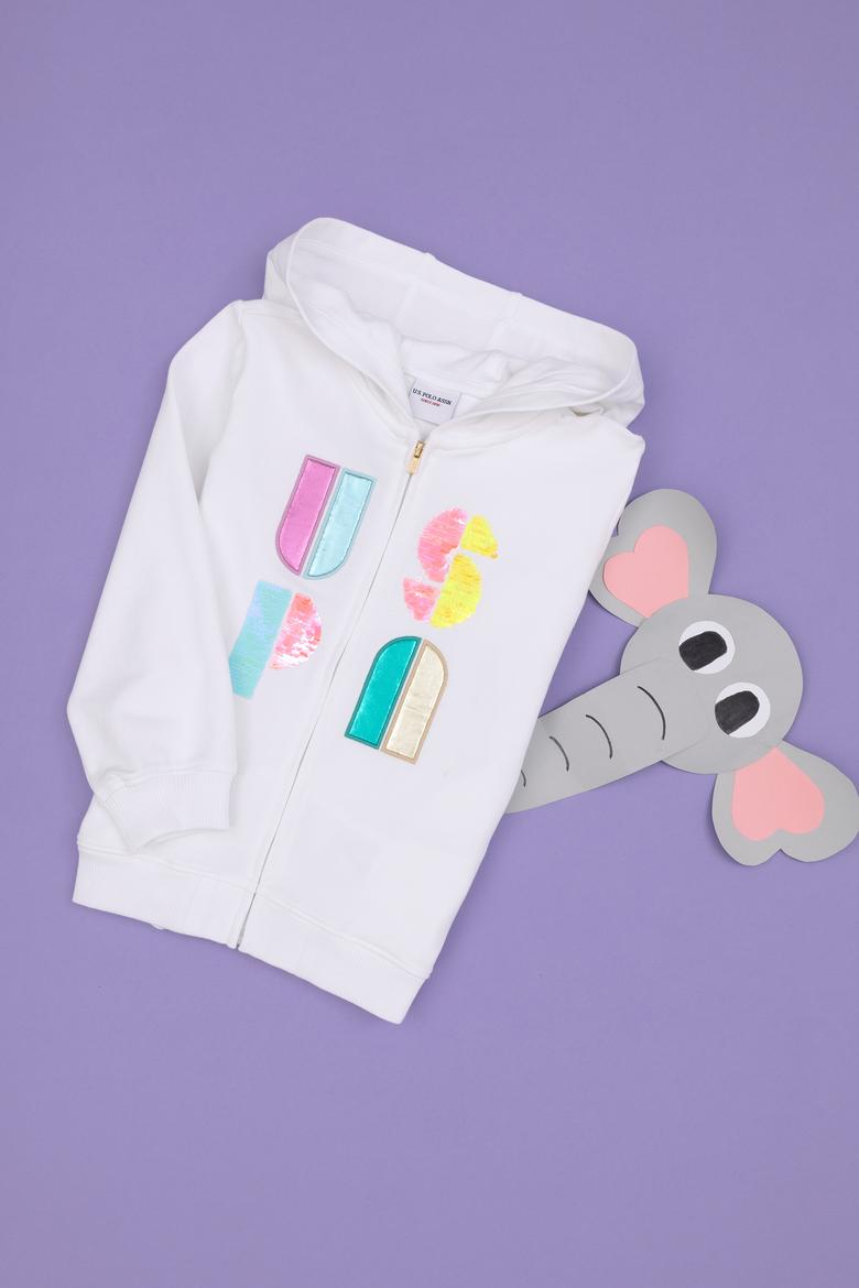 Kız Çocuk Beyaz Sweatshirt