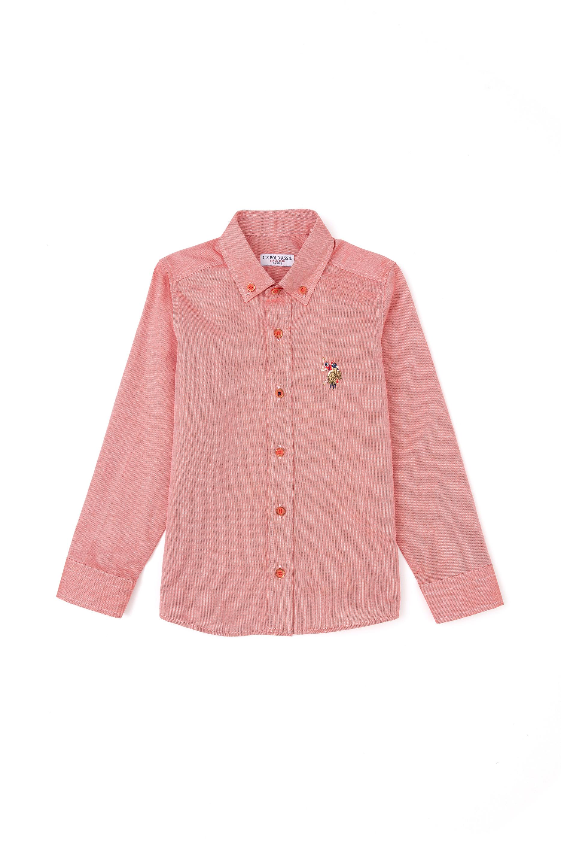 Erkek Çocuk Kırmızı Uzun Kollu Basic Gömlek